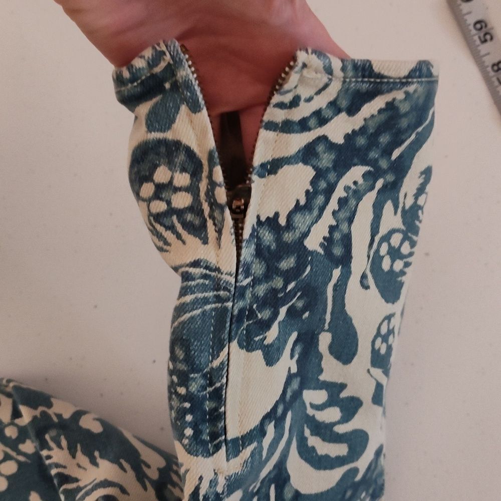 denim & supply ralph lauren jeans size 27 flower print zipper around ankle - Picture 6 of 8